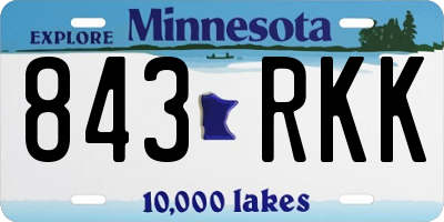 MN license plate 843RKK