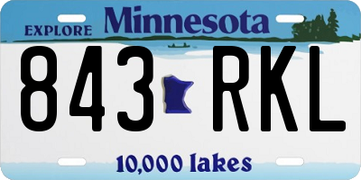 MN license plate 843RKL