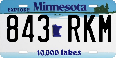 MN license plate 843RKM