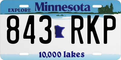 MN license plate 843RKP