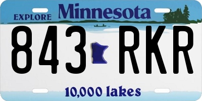 MN license plate 843RKR