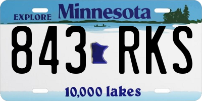 MN license plate 843RKS