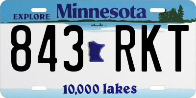 MN license plate 843RKT