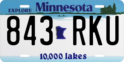 MN license plate 843RKU