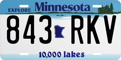 MN license plate 843RKV