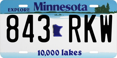 MN license plate 843RKW