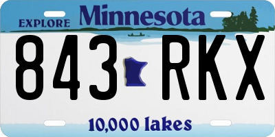 MN license plate 843RKX