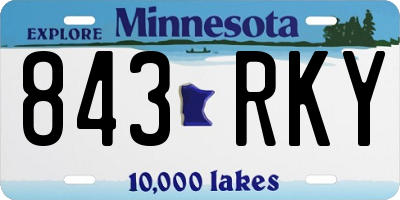 MN license plate 843RKY