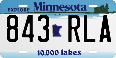 MN license plate 843RLA