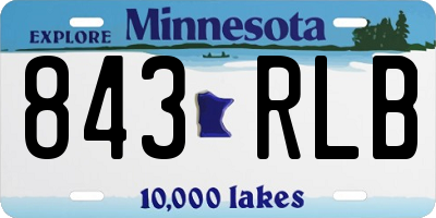 MN license plate 843RLB