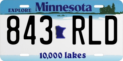 MN license plate 843RLD