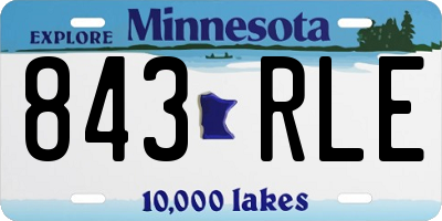MN license plate 843RLE