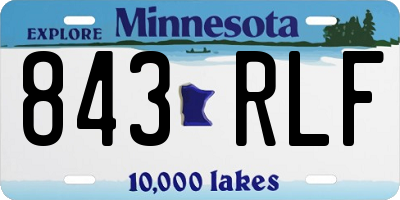 MN license plate 843RLF