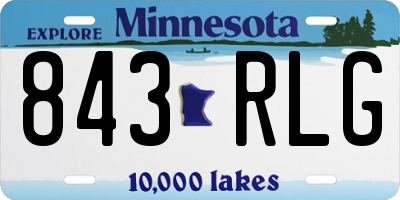 MN license plate 843RLG