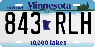 MN license plate 843RLH