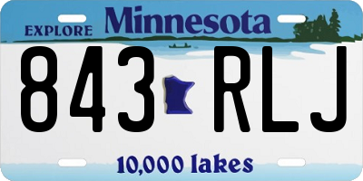 MN license plate 843RLJ