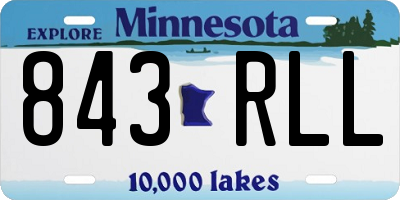 MN license plate 843RLL