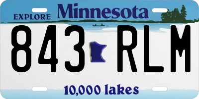 MN license plate 843RLM