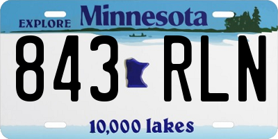 MN license plate 843RLN