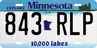 MN license plate 843RLP