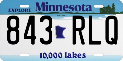 MN license plate 843RLQ