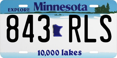 MN license plate 843RLS