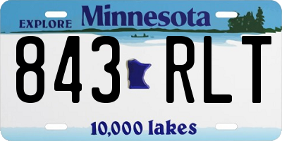 MN license plate 843RLT
