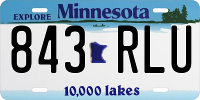MN license plate 843RLU