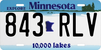 MN license plate 843RLV