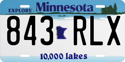 MN license plate 843RLX