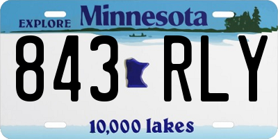 MN license plate 843RLY