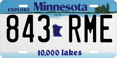 MN license plate 843RME