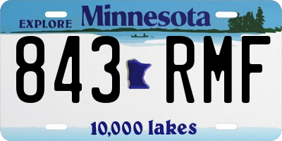 MN license plate 843RMF