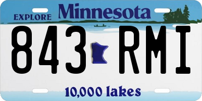 MN license plate 843RMI
