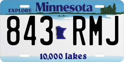 MN license plate 843RMJ