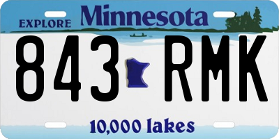 MN license plate 843RMK