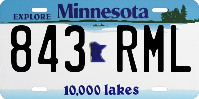 MN license plate 843RML