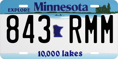 MN license plate 843RMM