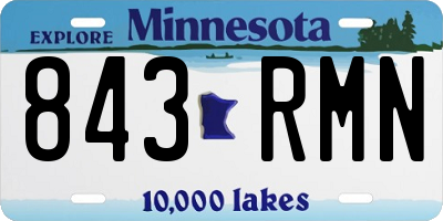 MN license plate 843RMN