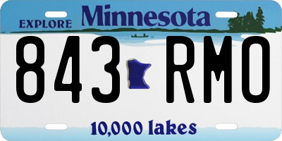 MN license plate 843RMO