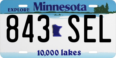 MN license plate 843SEL