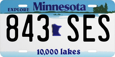 MN license plate 843SES