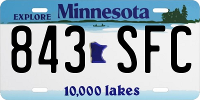 MN license plate 843SFC