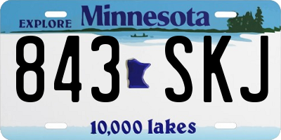 MN license plate 843SKJ