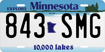 MN license plate 843SMG