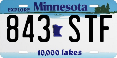 MN license plate 843STF