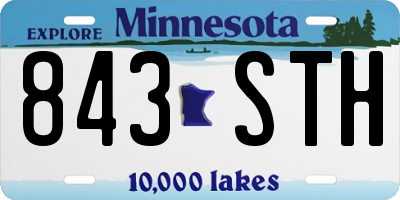 MN license plate 843STH