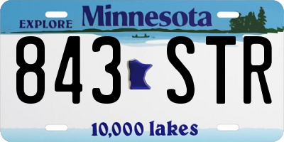 MN license plate 843STR