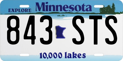 MN license plate 843STS