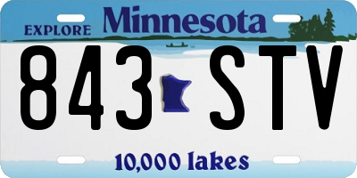 MN license plate 843STV